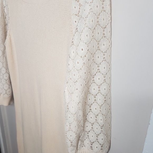 Ann Taylor Lace-Sleeved Sweater Dress - Picture 5 of 8